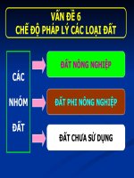 Chế độ pháp Lý về các loại đất