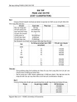 bài tập chương phân loại chi phí