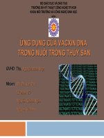 ứng dụng của vacxin dna trong nuôi trồng thủy sản
