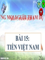 bài giảng toán 3 chương 3 bài 15 tiền việt nam