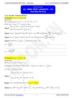 công thức logarit toàn tập phần 2