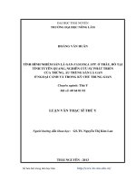 tình hình nhiễm sán lá gan fasciola spp. ở trâu, bò tại tỉnh tuyên quang, nghiên cứu sự phát triển của trứng, ấu trùng sán lá gan ở ngoại cảnh và trong ký chủ trung gian