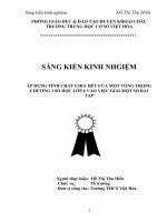 áp dụng tính chất chia hết của một tổng trong chương i số học lớp 6 vào việc giải một số bài tập