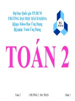 tài liệu toán 2 phần ma trận