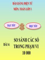 bài giảng toán 3 chương 3 bài 4 so sánh các số trong phạm vi 10 000