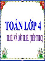 bài giảng toán 4 chương 1 bài 6 triệu và lớp triệu