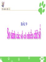 bài giảng toán 4 chương 1 bài 5 so sánh các số có nhiều chữ số