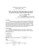 kĩ thuật xét chiều biến thiên của hàm số và một số ứng dụng  dành cho học sinh lớp 10