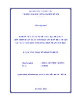 Nghiên cứu xử lý nước thải tại nhà máy liên doanh sản xuất tinh bột sắn kon tum huyện sa thầy tỉnh kon tum bằng biện pháp sinh học