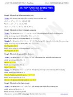 tiếp tuyến của đường tròn