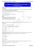 Đường vuông góc với mặt hình không gian