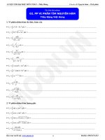 phương pháp vi phân tìm nguyên hàm p2