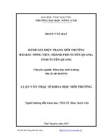 đánh giá hiện trạng môi trường bãi rác nông tiến, thành phố tuyên quang, tỉnh tuyên quang