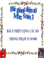 bài giảng toán 3 chương 3 bài 5 phép cộng các số trong phạm vi 10 000