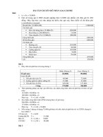 bài tập chuyên đề phân loại chi phí