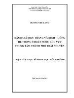 đánh giá hiện trạng và định hướng hệ thống thoát nước khu vực trung tâm thành phố thái nguyên