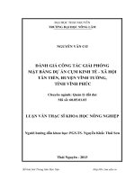 đánh giá công tác giải phóng mặt bằng dự án cụm kinh tế-xã hội tân tiến, huyện vĩnh tường, tỉnh vĩnh phúc