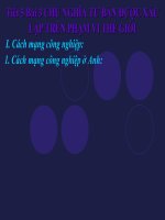 Tiết 5 Bài 3 Chủ nghĩa tư bản được xác lập trên phạm vi thế giới