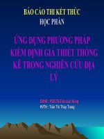 ứng dụng phương pháp kiểm định giả thiết thống kê trong nghiên cứu địa lý