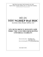 xây dựng dịch vụ đám mây giới thiệu việc làm theo định hướng universal usability