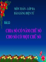 bài giảng toán 3 chương 4 bài 12 chia số có 5 chữ số cho số có 1 chữ số