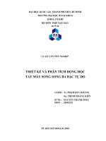 thiết kế và phân tích động học tay máy song song ba bậc tự do