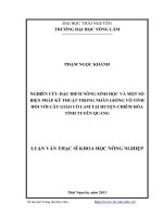 nghiên cứu đặc điểm nông sinh học và một số biện pháp kỹ thuật trong nhân giống vô tính đối với cây giảo cổ lam tại huyện chiêm hóa tỉnh tuyên quang