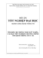 tìm hiểu hệ thống web ngữ nghĩa, cài đặt thử nghiệm chương trình tìm kiếm thông tin y tế