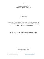nghiên cứu thực trạng và đề xuất các giải pháp bảo vệ khu hệ chim tại khu bảo tồn thiên nhiên đất ngập nước vân long, tỉnh ninh bình