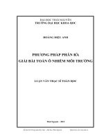 phương pháp phân rã giải bài toán ô nhiễm môi trường