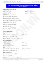 giải phương trình bằng phương pháp hàm số