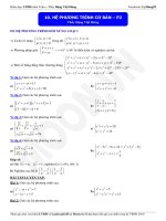 hệ phương trình cơ bản (1)