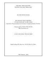 qui hoạch toàn phương và bài toán bù tuyến tính