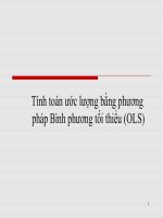 tính toán ước lượng bằng phương pháp bình phương tối thiểu (ols)