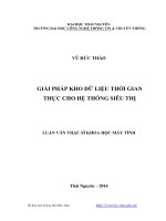 giải pháp kho dữ liệu thời gian thực cho hệ thống siêu thị