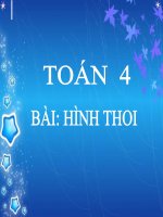 bài giảng toán 4 chương 4 bài 3 hình thoi