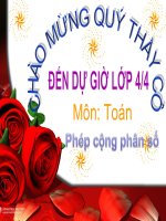 bài giảng toán 4 chương 4 bài 2 phép cộng phân số