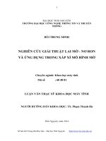 nghiên cứu giải thuật lai mờ - nơ ron và ứng dụng trong xấp xỉ mô hình mờ