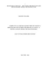 Nghiên cứu lựa chọn bài tập phát triển sức nhanh và khéo léo cho nam vận động viên bóng đá lứa tuổi 12  13 trường cao đẳng thể dục thể thao Thanh Hóa