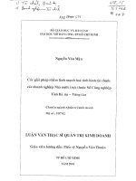 Các giải pháp nhằm lành mạnh hoá tình hình tài chính các doanh nghiệp Nhà nước trực thuộc Sở Công nghiệp tỉnh Bà Rịa Vũng Tàu