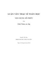 vận dụng số phức vào giải toán sơ cấp