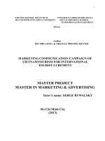 Marketing communication campaign of Vietnamtourism for international tourist lurement