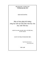 Các phương pháp bồi dưỡng năng lực kiến tạo kiến thức toán học cho học sinh tiểu học.