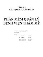 PHẦN MỀM QUẢN LÝ BỆNH VIỆN THẨM MỸ
