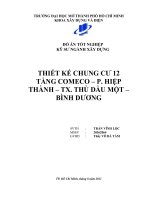 Thiết kế chung cư 12 tầng COMECO phường Hiệp Thành thị xã Thủ Dầu Một tỉnh Bình Dương