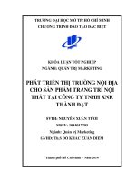 Phát triển thị trường nội địa cho sản phẩm trang trí nội thất tại công ty TNHH xuất nhập khẩu Thành Đạt