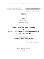 Philips healthcare Vietnam and marketing communication strategy in times of change