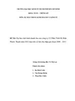 dự báo tình hình doanh thu của công ty cổ phần thiết bị điện phước thạnh năm 2012 dựa trên số liệu thu thập giai đoạn 2008 – 2011
