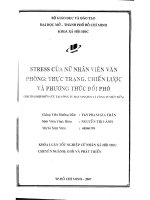 Stress của nữ nhân viên văn phòng Thực trạng, chiến lược và phương thức đối phó