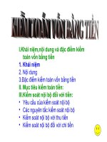 Bài thuyết trình Kiểm toán vốn bằng tiền